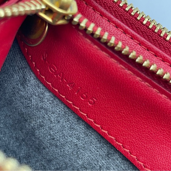 Celine trio crossbody leather messenger handbag in red size large - Picture 8 of 16